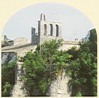 France, Ardeche, Balazuc, Eglise romane Sainte-Madeleine